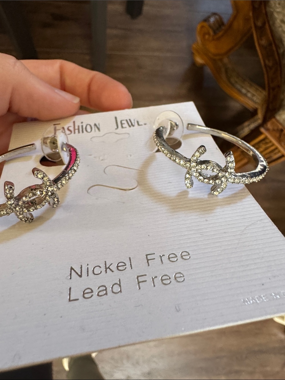 Fashion Jewelry Silver Textured Hoop Earrings